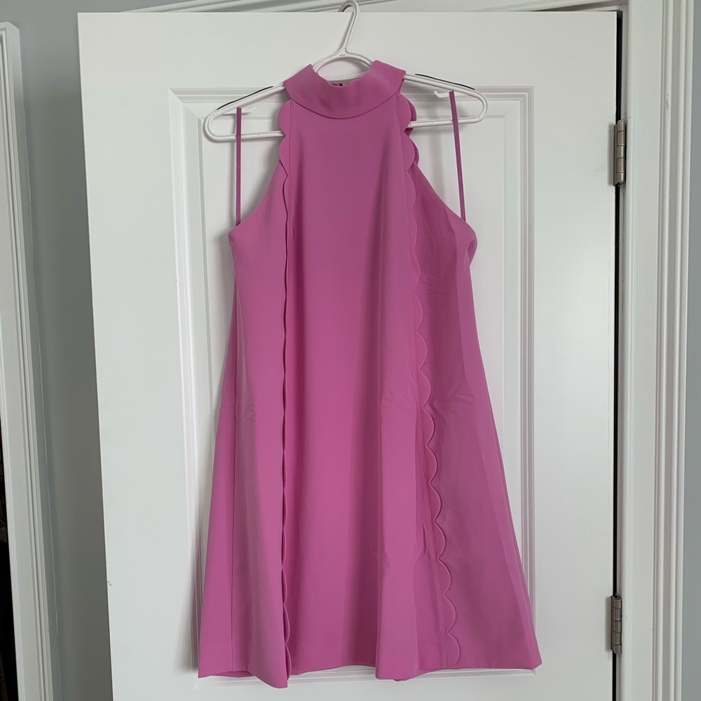 Ted Baker dress pink/purple w scallops & pockets